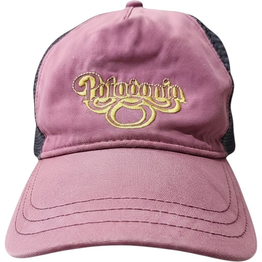 Patagonia Trucker Hat Mauve Pink & Gray Adjustable Logo Cap